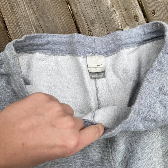 Vintage 90s Nike Sweatpants Gray TRASHED Large - Picture 2 of 4